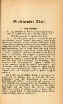 A. Grundgesetze