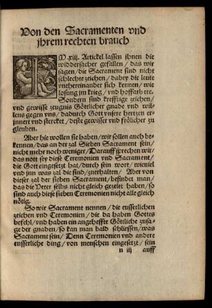 Von den Sacramenten und ihrem rechten brauch