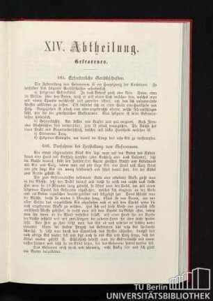 XIV. Abtheilung. Gefrorenes.