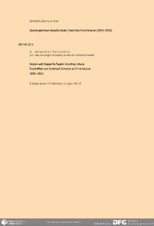 Brief von Bogumił Šwjela an Ernst Mucke