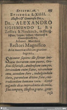 Epistola LXIIII.