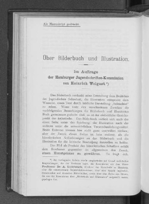 Über Bilderbuch und Illustration.