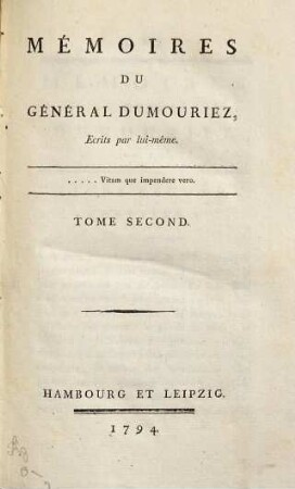Mémoires Du Général Dumouriez, 2