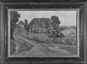 Bauernhäuser in Sommerlandschaft