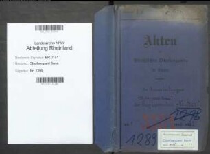 Neitzert; Herbert, Bergreferendar; Prüfungs- u. Personalakten Band 1 (Ausarbeitungen)
