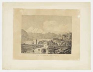 Vue du pont d’Ucciane et du Monte d’Oro au Corse
