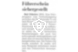 Führerschein sichergestellt
