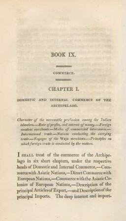 Book IX. Commerce