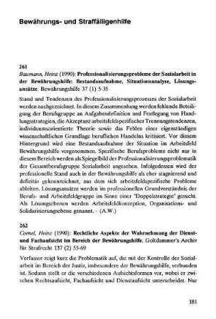 181-188, Bewährungs- und Straffälligenhilfe
