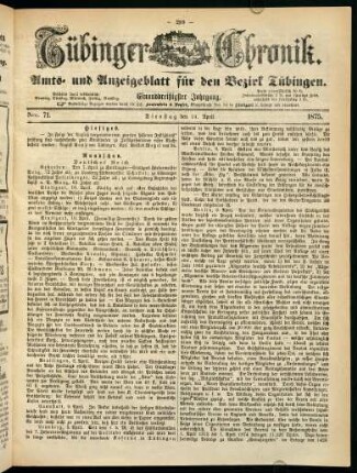 289-304, 13. April (Nro. 71) - 17. April (Nro. 74)