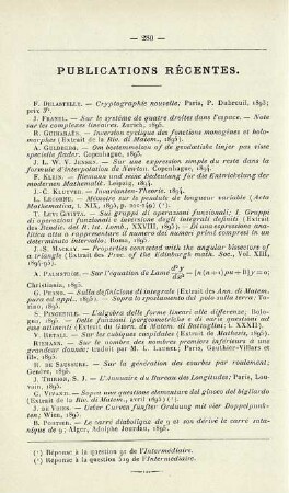 Publication Récentes.