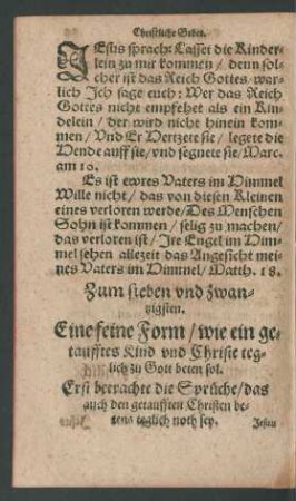 Zum sieben und zwantzigsten.