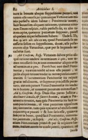 80-85, Ad Confirm. Resp. Virtutem debere prius aliqua ...