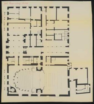 Stadttheater, Regensburg: Grundriss 1:100