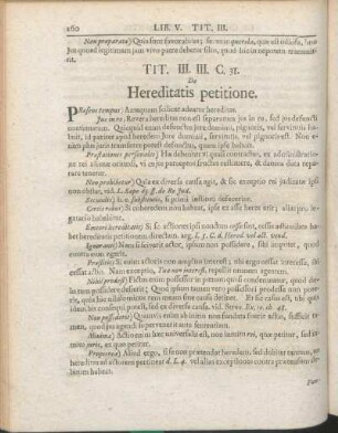 Tit. III. III. C. 31. De Hereditatis petitione.