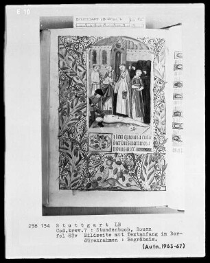 Lateinisch-französisches Stundenbuch (Livre d'heures) — Begräbnisszene, Folio 82verso