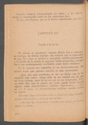 Capítulo XII - Vuelta a la lucha