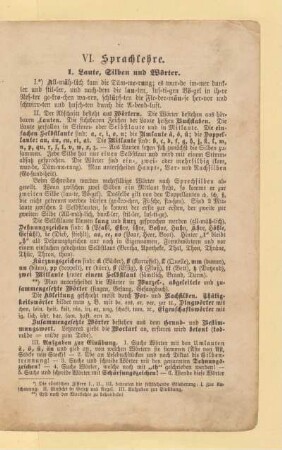 VI. Sprachlehre
