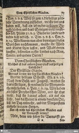 Vom Christlichen Glauben. Welches ist das andere Hauptstück des heiligen Catechismi?