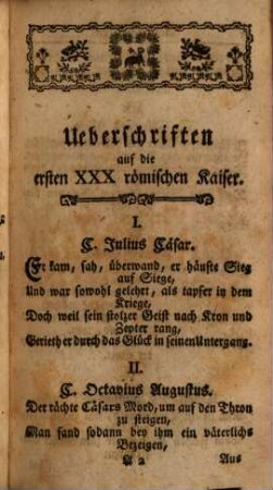 Epigrammatische Gedichte