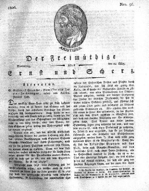 Nro. 56, Donnerstag den 20. März 1806