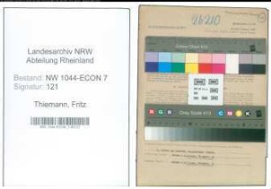 Entnazifizierung Fritz Thiemann , geb. 10.03.1908 (Fleischermeister)