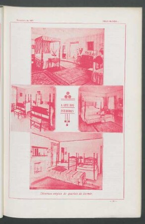 A arte dos interiores : Diversos estilos de quartos de dormir
