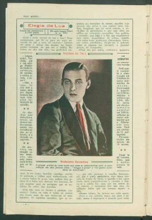 Figuras da tela : Rodolpho Valentino