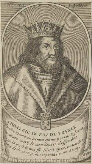 Bildnis des Chilperic I., König des Fränkischen Reiches