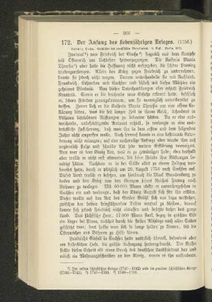 172. Der Anfang des siebenjährigen Krieges.