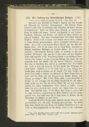 172. Der Anfang des siebenjährigen Krieges.