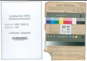 Entnazifizierung Elisabeth Leidecker , geb. 25.11.1897 (Lehrerin)