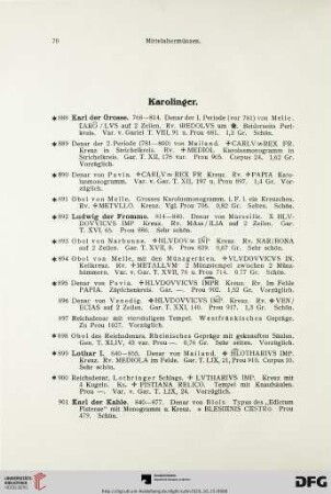 [Mittelaltermünzen] (Nr. 888-1472)
