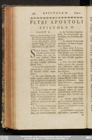 Petri Apostoli Epistola II.