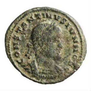 Münze, Follis, Aes 3, 333 - 335 n. Chr.