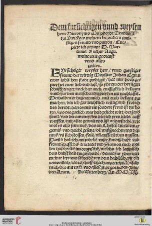 Dem fursichtigen und weysen hern Hieronymo Mulphordt Stadvogt tzu Zwickaw meinem besondern gunstigen freund und patron