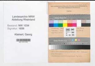 Entnazifizierung Georg Kleinert , geb. 06.08.1894 (Stabsobermaschinist)