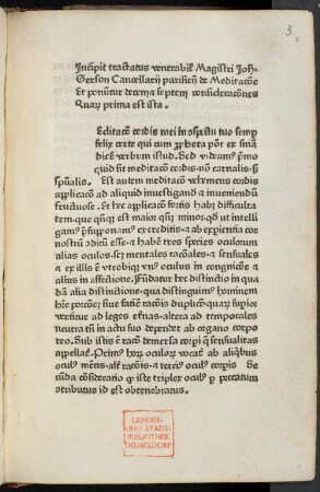 De meditatione cordis. De modo orandi. De valore orationis et de attentione