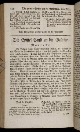Die Epistel Pauli an die Galater.
