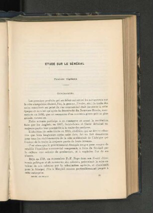 Étude sur le Sénégal. (Courtet)