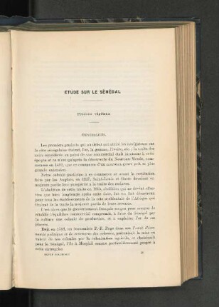 Étude sur le Sénégal. (Courtet)