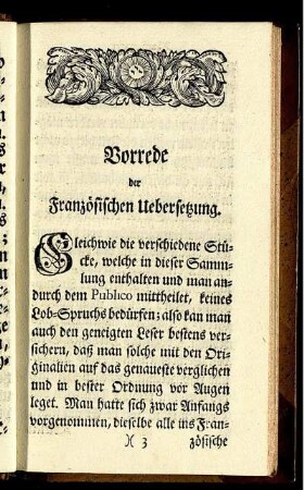 Vorrede der Französischen Uebersetzung.