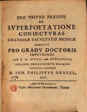 De superfoetatione coniecturas