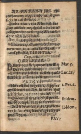 De Patientia. Cap. 2.