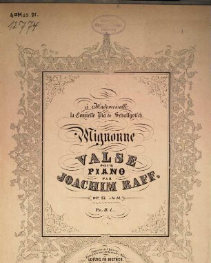 Mignonne : valse pour piano ; op. 75, no. 12