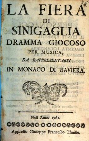 La fiera di Sinigaglia : dramma giocoso per musica