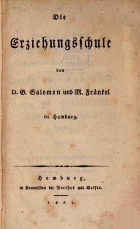 Die Erziehungsschule