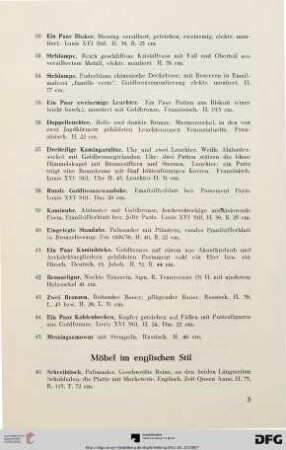 Möbel im englischen Stil (Nr. 46-90)