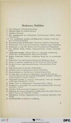 Modernes Mobiliar (Nr. 1-101)
