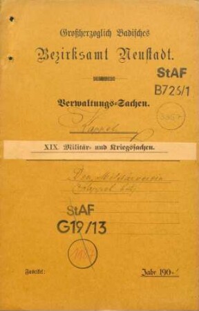 Gründung des Militärvereins Kappel